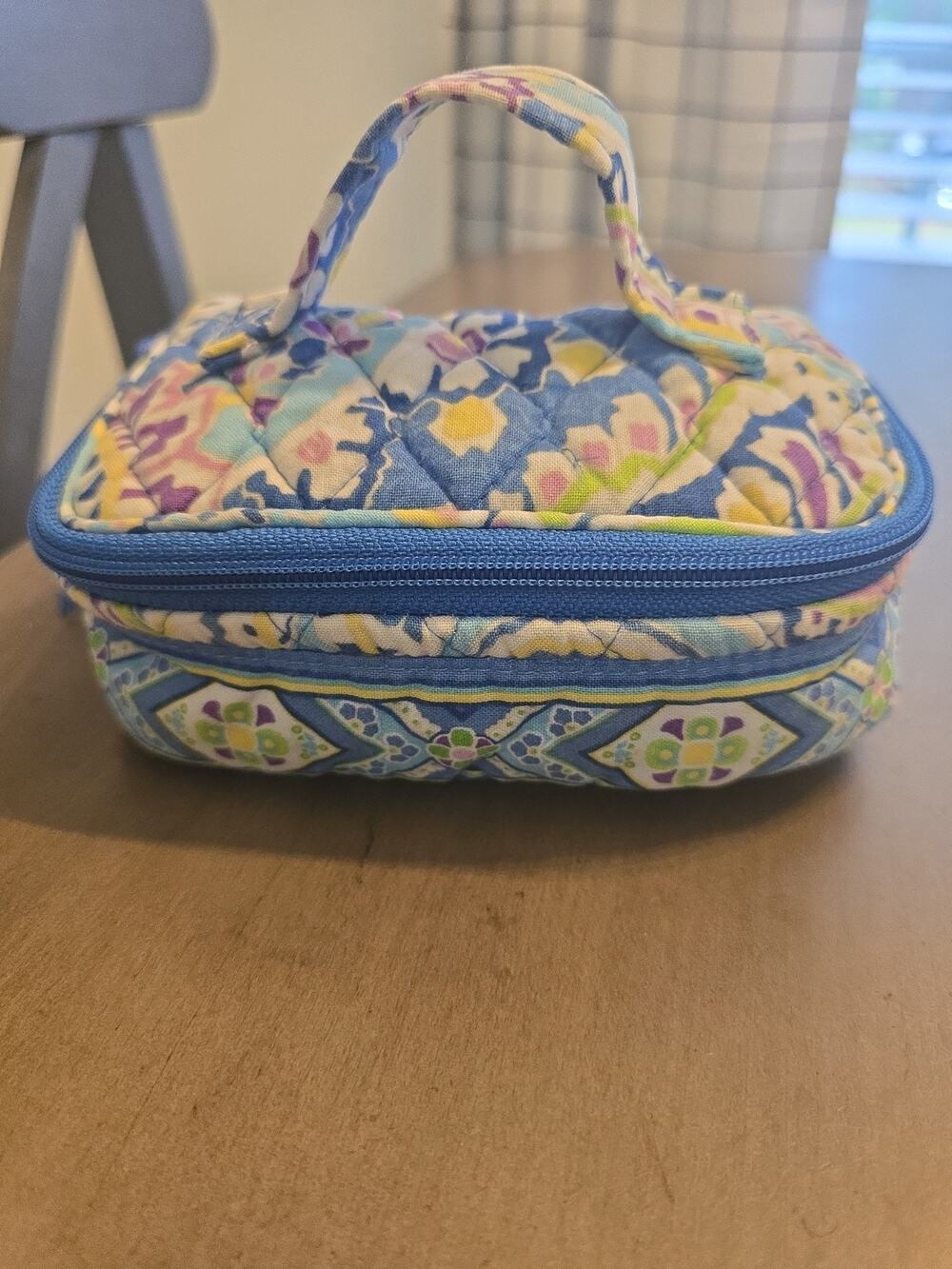 Vera Bradley Jewelry Travel Case Organizer Capri Blue Paisley Print